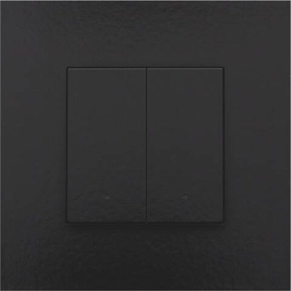 Niko Tweevoudige drukknop met led Pure Piano Black 200-52002