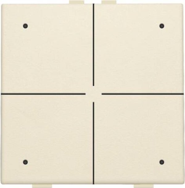 Niko Viervoudige drukknop met led Cream 100-52004