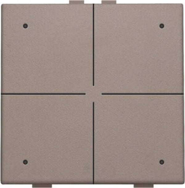 Niko Viervoudige drukknop met led Greige 104-52004