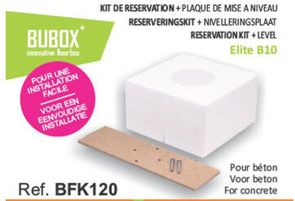 Bubox ReserveringsKit + Nivelleringsplaat BFK120