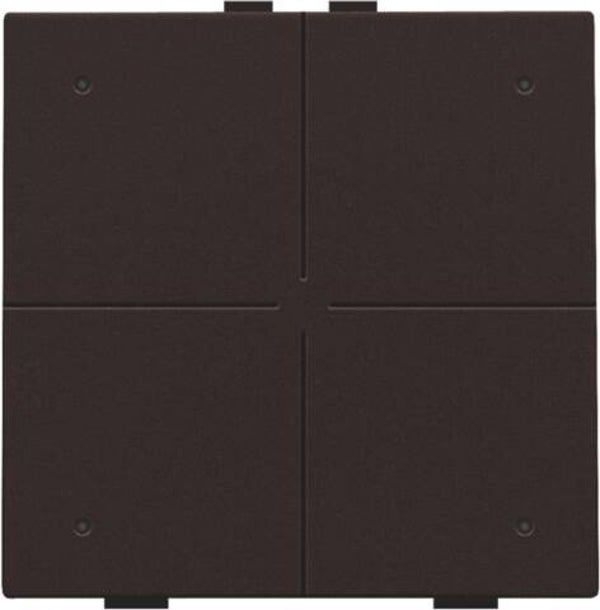 Niko Viervoudige drukknop met led,Dark brown 124-52004