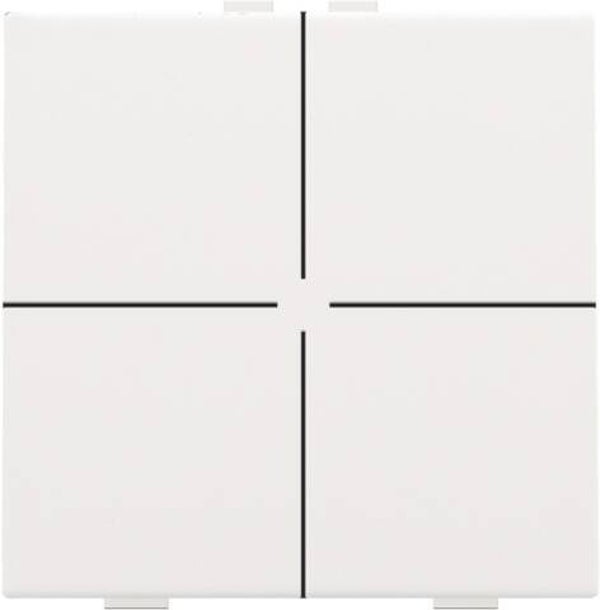 Niko Viervoudige drukknop Intense White steel 154-51004