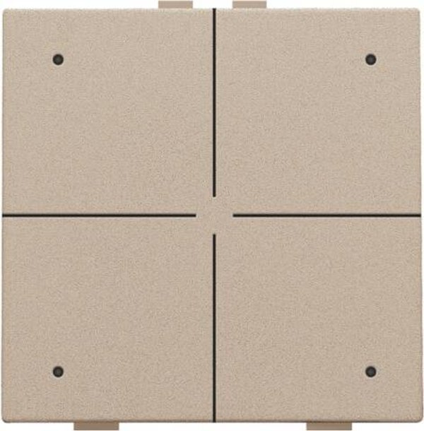 Niko Viervoudige drukknop met led Intense Champagne steel 157-52004