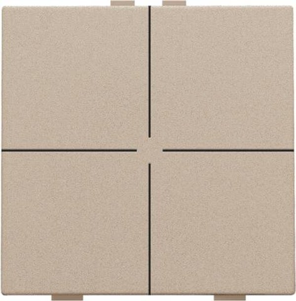 Niko Viervoudige drukknop Intense Champagne steel 157-51004