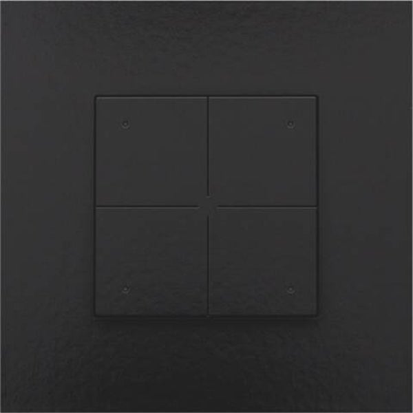 Niko Viervoudige drukknop met led Pure Piano Black 200-52004