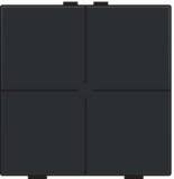 Niko Viervoudige drukknop Pure Piano Black 200-51004