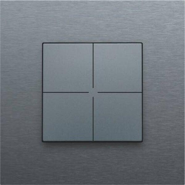 Niko Viervoudige drukknop Pure Alu Look Grey Steel 220-51004