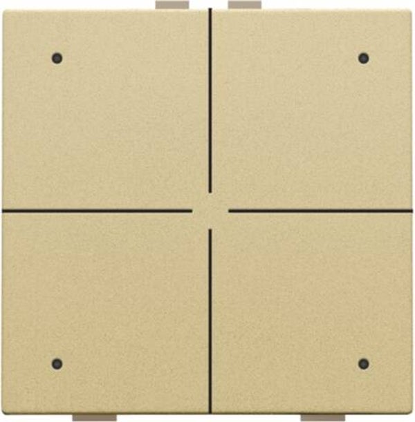 Niko Viervoudige drukknop met led Pure Alu look Gold 221-52004