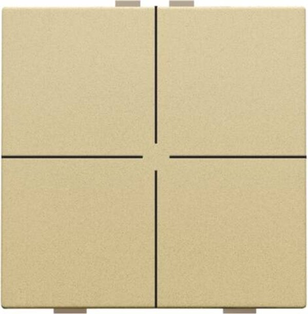 Niko Viervoudige drukknop Pure Alu look Gold 221-51004