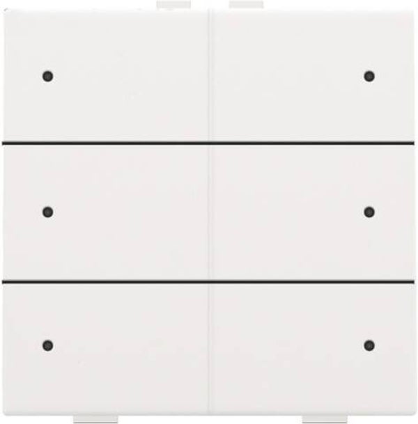 Niko Zesvoudige drukknop met led Intense White steel 154-52006