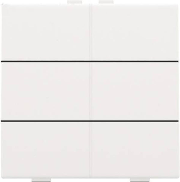 Niko Zesvoudige drukknop Intense White steel 154-51006