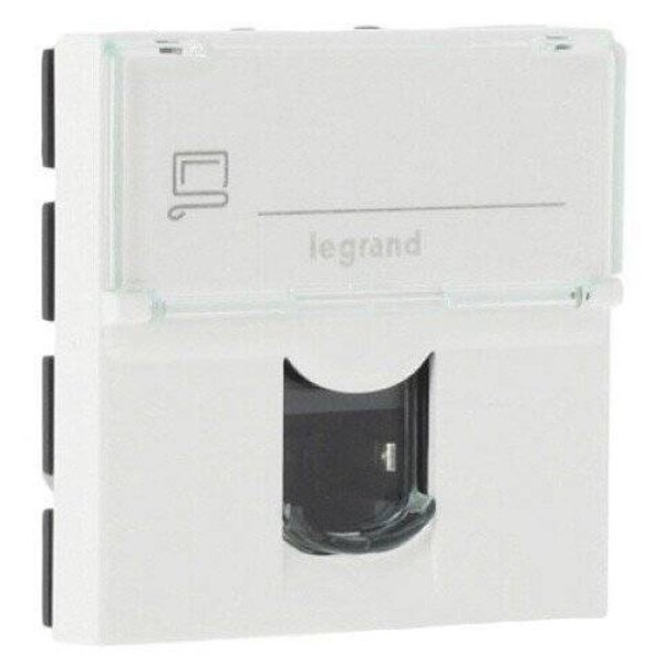 Legrand Mosaic UTP rj45 cat6 netwerk aansluiting wit (2modules) 76564