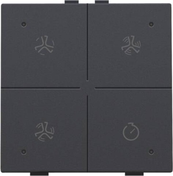 Niko Ventilatiebediening met led Anthracite 122-52054