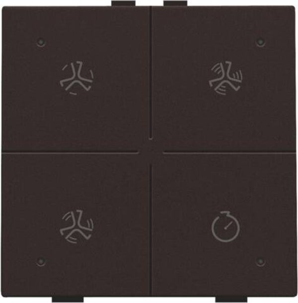 Niko Ventilatiebediening met led Dark brown 124-52054