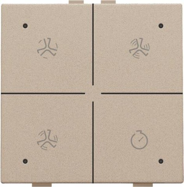 Niko Ventilatiebediening met led Intense Champagne steel 157-52054