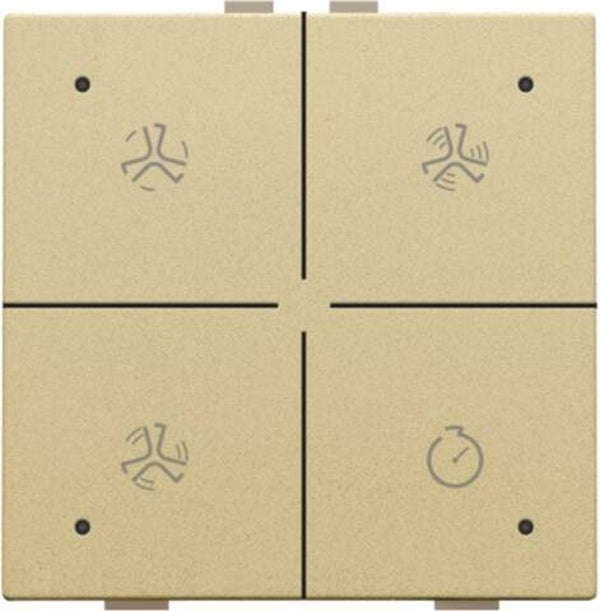 Niko Ventilatiebediening met led Pure Alu look Gold 221-52054