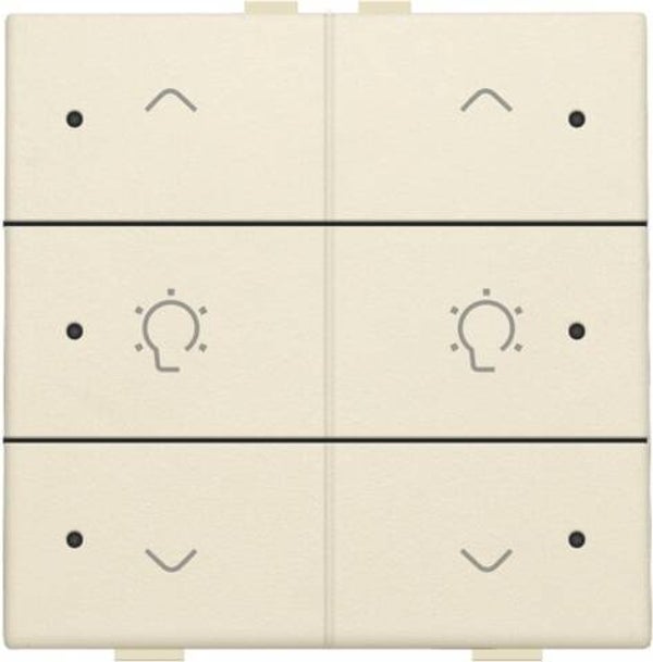 Niko Dubbele dimbediening met led Cream 100-52046