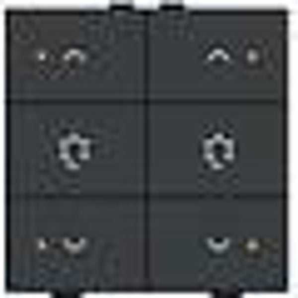 Niko Dubbele dimbediening met led Anthracite 122-52046