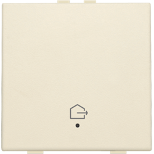 Niko Drukknop met led, symbool "woning verlaten" cream 100-52901