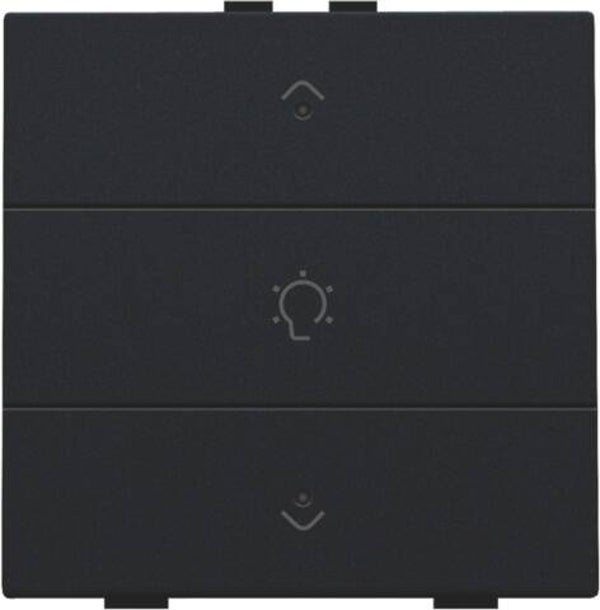 Niko Enkelvoudige dimbediening met led Intense Black steel 161-52043