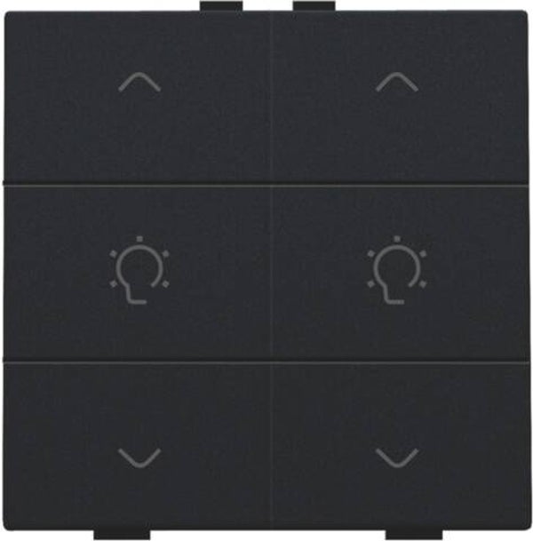 Niko Dubbele dimbediening Intense Black steel 161-51046