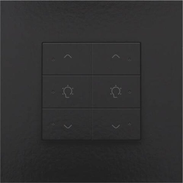 Niko Dubbele dimbediening met led Pure Piano Black 200-52046