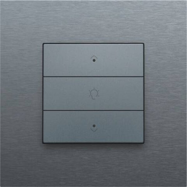 Niko Enkelvoudige dimbediening met led Pure Alu Look Grey Steel 220-52043