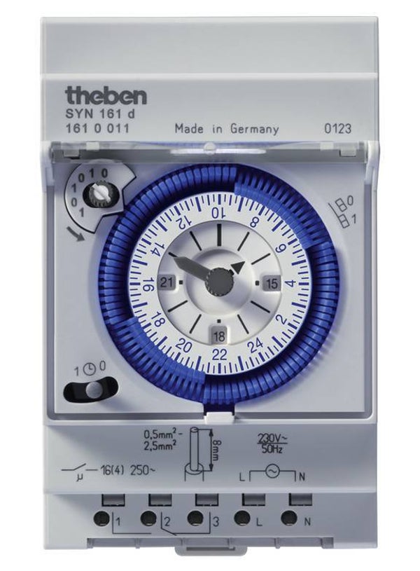Theben Schakelklok analoog 24hr 16A THESYN161D
