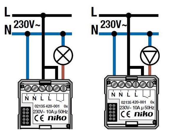 Niko Actor, met 1relais uitgang 10A 420-00100