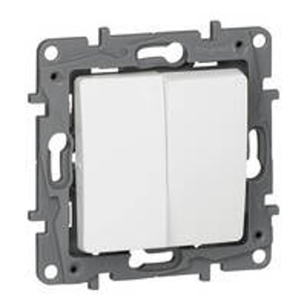 Legrand Niloé Dubbele Wisselschakelaar 10AX Wit - 664502