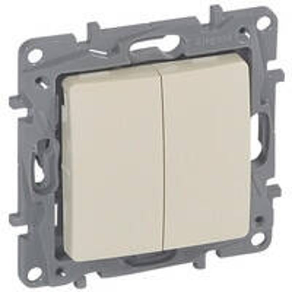 Legrand Niloé Dubbele Wisselschakelaar Créme- 664602