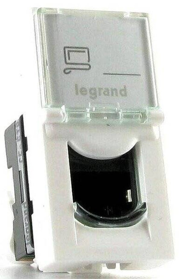 Legrand Mosaic UTP rj45 cat6 netwerk aansluiting wit 76561