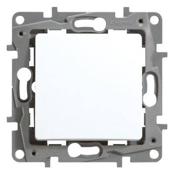 Legrand Niloé Drukknop 6A 250V NO-NF wit met spanklauwen - 664505