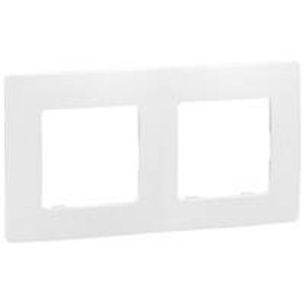 Legrand Niloé dubbele afdekplaat wit hartafstand 71mm verticaal/ horizontaal - 665002