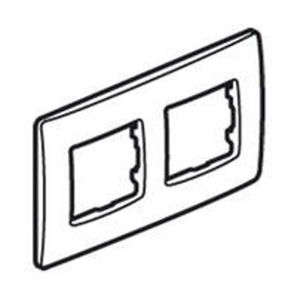 Legrand Niloé dubbele afdekplaat Créme - 665012