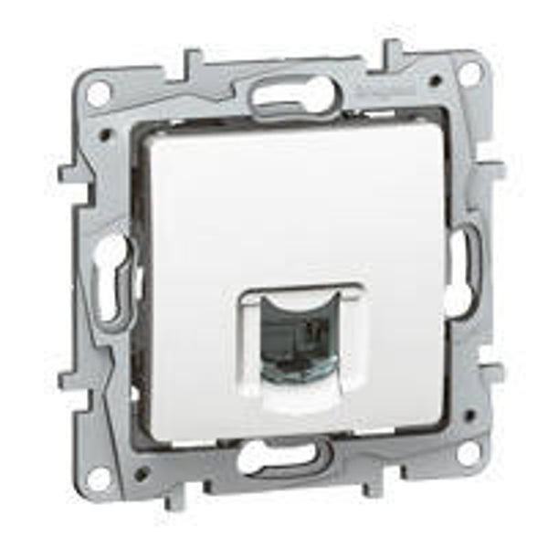 Legrand Niloé Sokkel + afwerkset RJ45 cat. 6 UTP Wit met spanklem - 664573