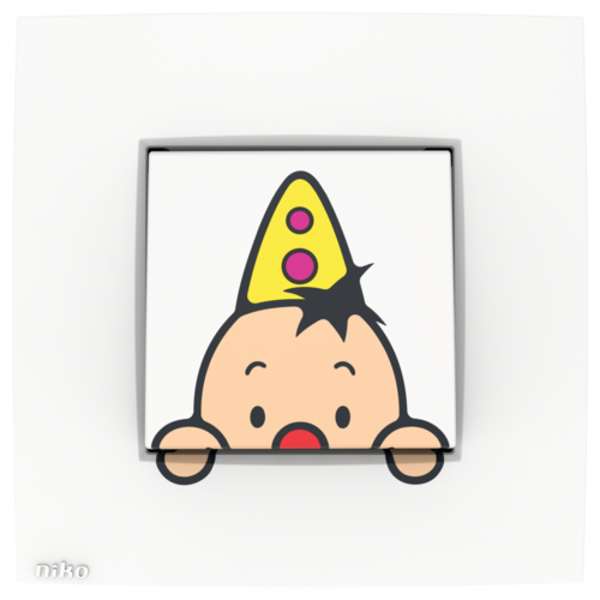 Niko Studio 100 Bumba peekaboo voor 230V enkelvoudige schakelaar 001-12010