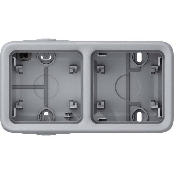 Legrand Plexo 2 horizontale opbouwdoos met kabelinvoer - 1xboven en 1xonder 69672
