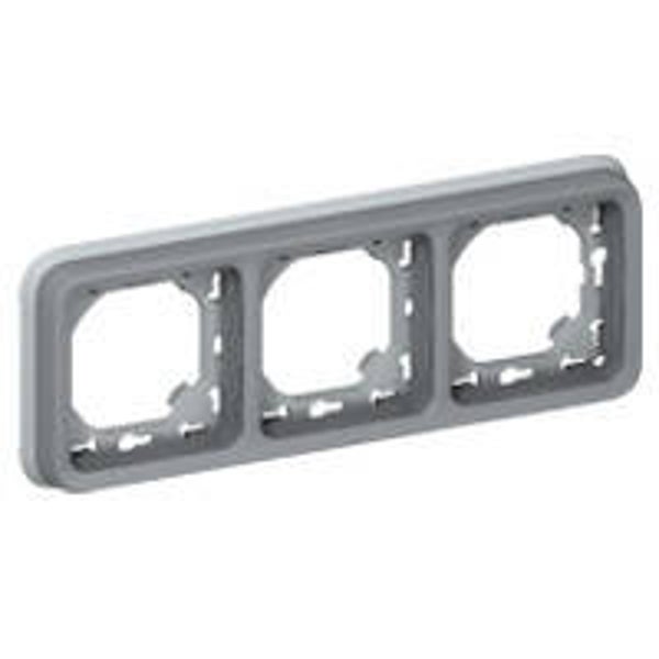 Legrand Plexo Inbouwkader- 3 horizontale mechanismen 69687