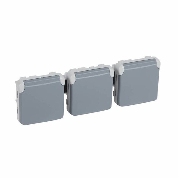 Legrand Plexo 3 Dubbele horizontaal contactdoos 16A-250V - Schuko 69578