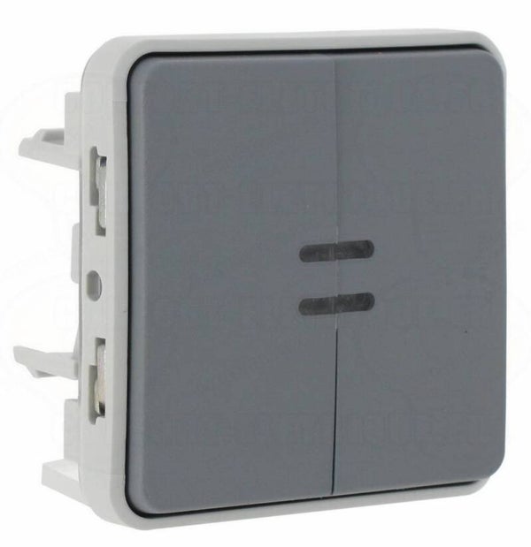 Legrand Plexo Dubbele verlichte wisselschakelaar 69526