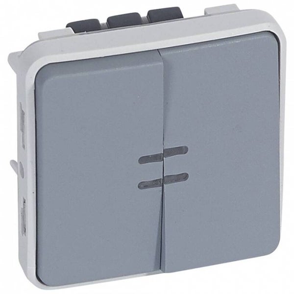 Legrand Plexo verlichte wisselschakelaar + verlichte wisseldrukknop 69519