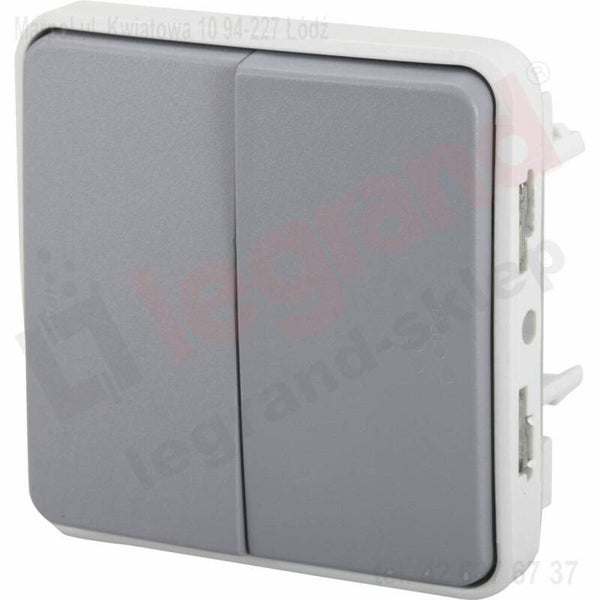 Legrand Plexo Dubbele drukknop NO + NG - 10 A 250V 69545