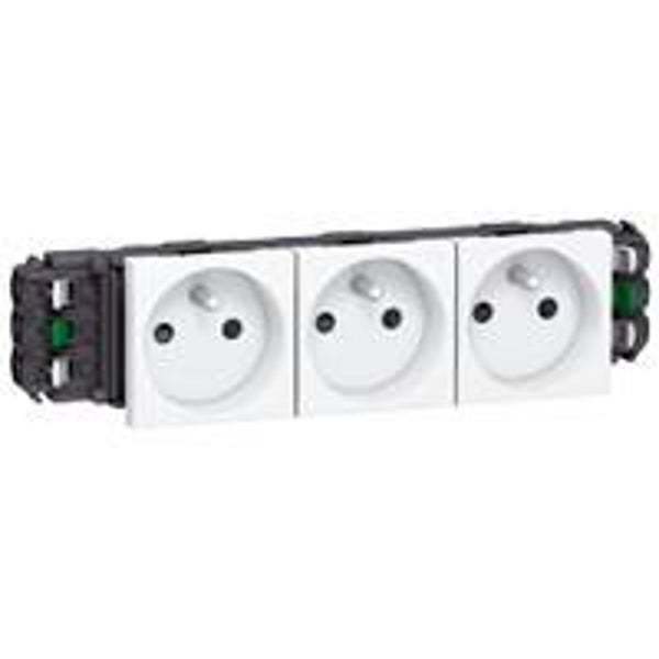 Legrand DLP stopcontact drievoudig, wit 6 mod - 077303
