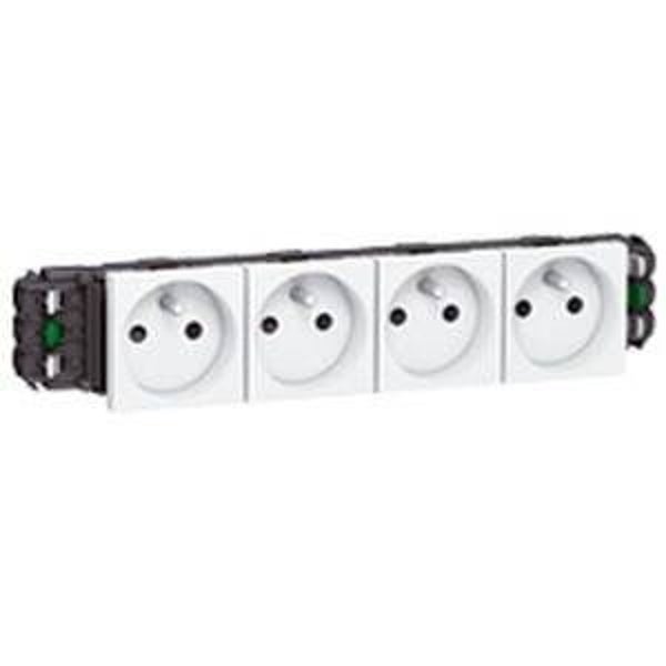 Legrand DLP stopcontact viervoudig, wit 8 mod - 077304