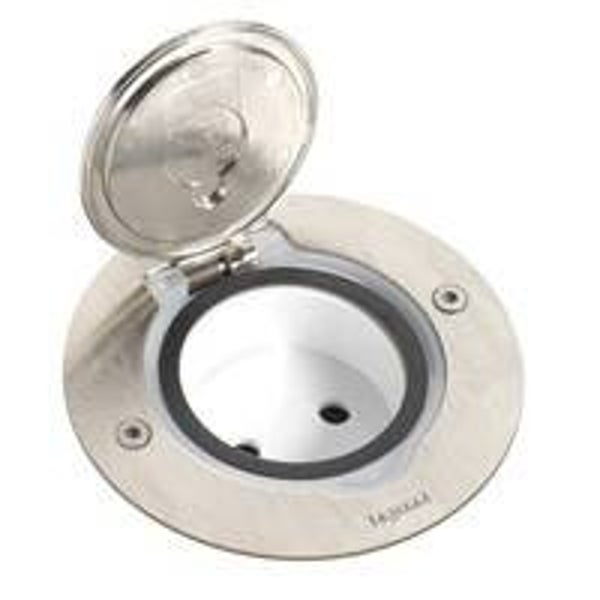 Legrand Vloerdoos 2 modules inox rond leeg 089701