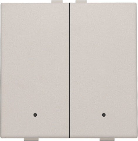 Niko Tweevoudige drukknop met led Light grey 102-52002