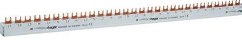 Hager Kamgeleider 4P => 2P 80A met vorken 58 Mod -D 16mm L1-L2-l3-N => L1 N-L2 N-L3 N KDN450E