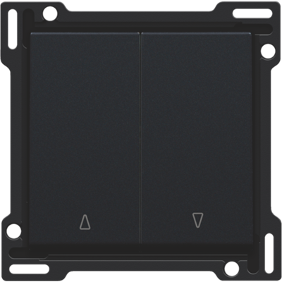 NIKO Afwerkingsset voor voor tweevoudige rolluikdrukknop black coated 161-65914