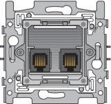 Niko Sokkel telefoonaansluiting 2 x RJ11 parallel 170-09030